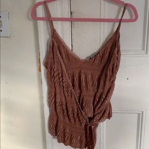 NWT blush colored spaghetti strap blouse